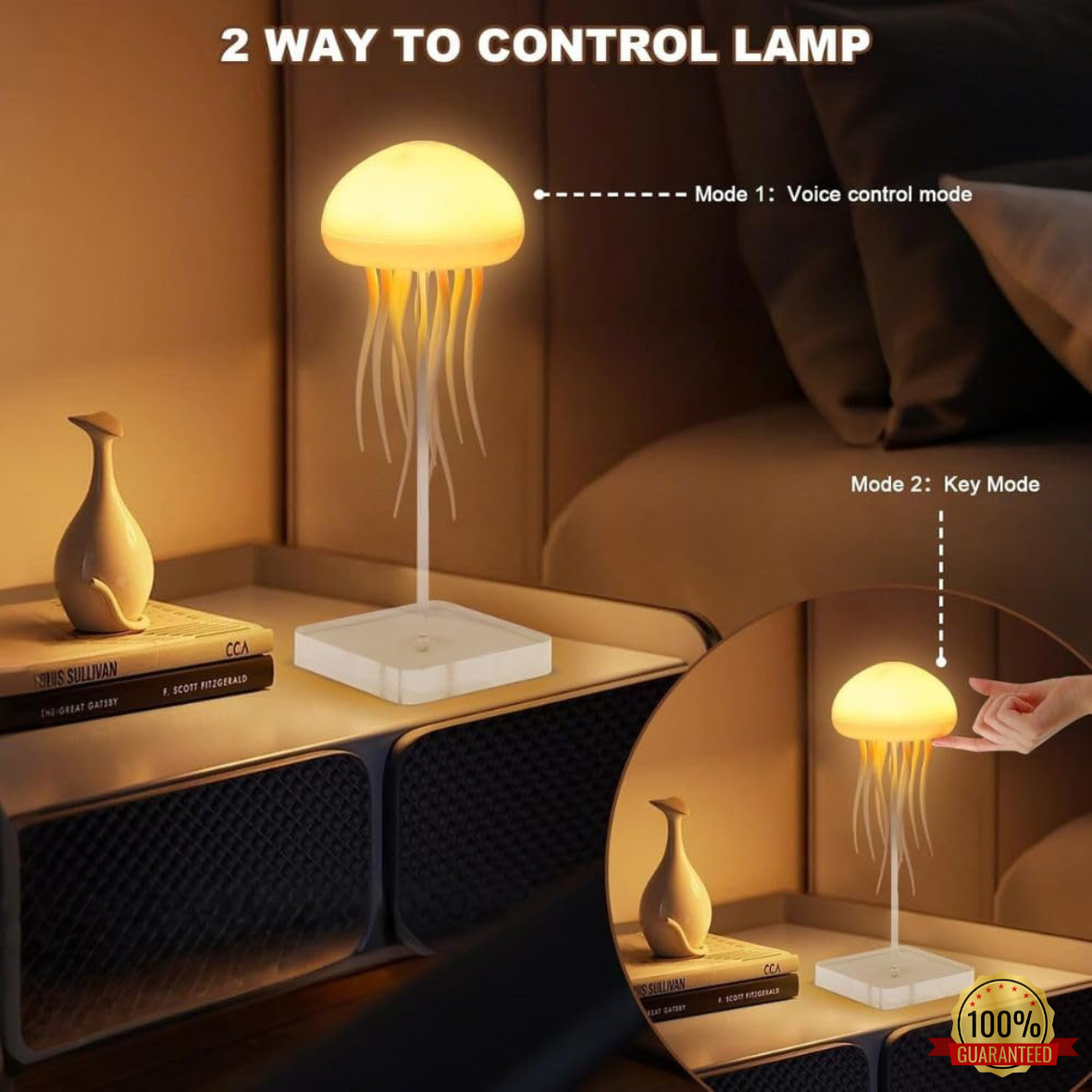 Jellyfish Lamp LED Mood Light – Rechargeable.